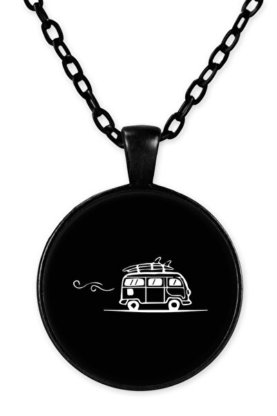 herotasarım Black Chain Caravan Necklace - Bll3264