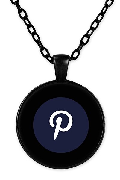 herotasarım Pinterest Necklace with Black Chain - Bll1755