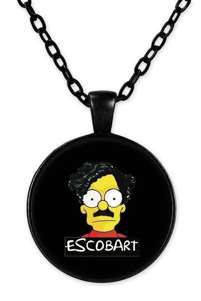 herotasarım قلادة سلسلة سوداء من إسكوبارت - Bll3153