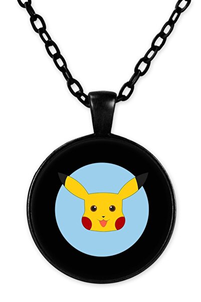 herotasarım قلادة سلسلة بيكاتشو سوداء - Bll1105