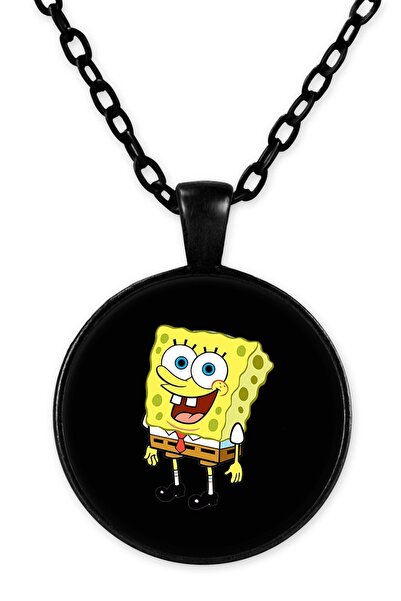 herotasarım قلادة سلسلة سونجر بوب باللون الأسود - Bll2887