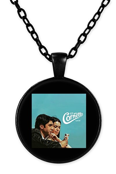 herotasarım قلادة سلسلة كورنيتو سوداء - Bll2765