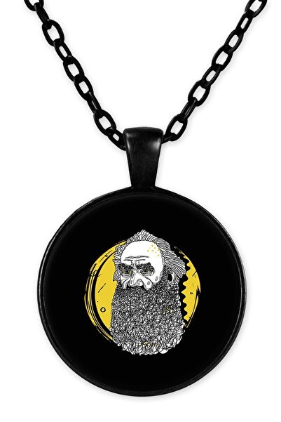 herotasarım قلادة ليف تولستوي بسلسلة سوداء - Bll915