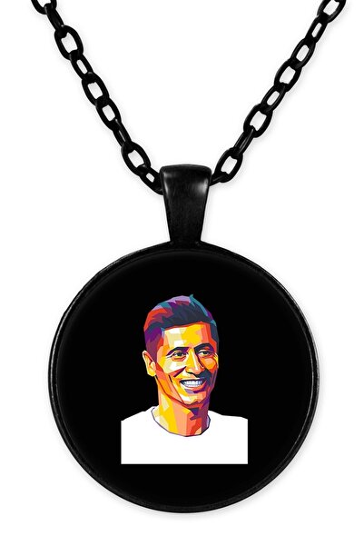 herotasarım قلادة بسلسلة سوداء من روبرت ليفاندوفسكي - Bll1224