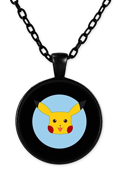 herotasarım قلادة بيكاتشو بسلسلة سوداء - Bll1827