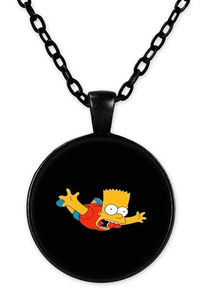 herotasarım قلادة سيمبسون سلسلة سوداء Bll2991