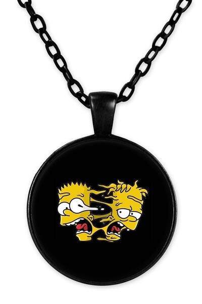 herotasarım قلادة سيمبسون سلسلة سوداء Bll3177