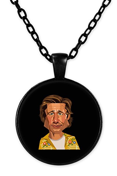 herotasarım قلادة بتفاصيل سلسلة سوداء من براد بيت - Bll1088