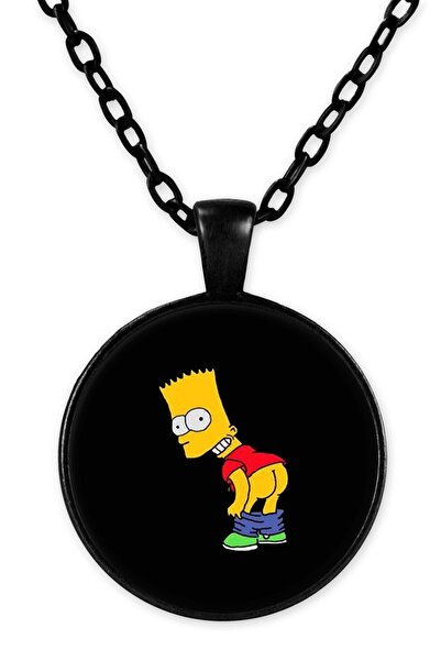 herotasarım قلادة سيمبسون سلسلة سوداء Bll2992