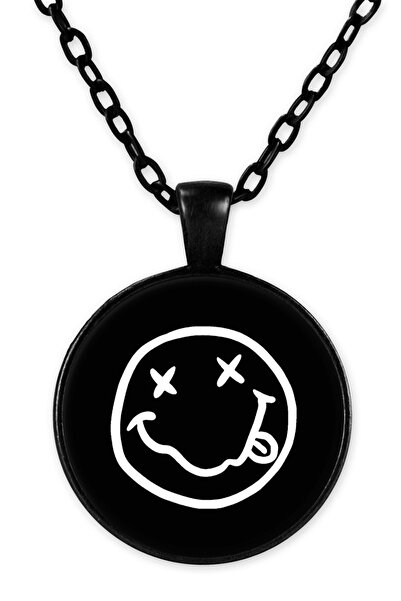 herotasarım قلادة سلسلة إيموجي سوداء - Bll2922