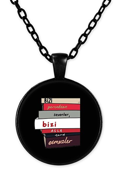 herotasarım قلادة للأولاد الذين لا يتركون العشاق بسلسلة سوداء - Bll2352