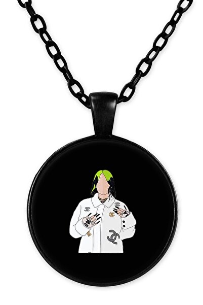 herotasarım بيلي إيليش قلادة سلسلة سوداء Bll3258