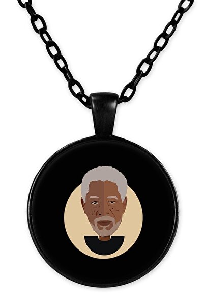 herotasarım قلادة سلسلة سوداء من مورغان فريمان - Bll965