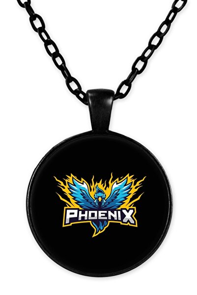herotasarım قلادة فينيكس بسلسلة سوداء - Bll1744