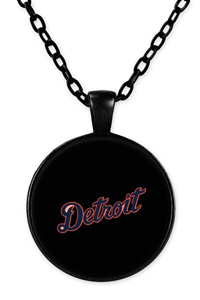 herotasarım ديترويت Bll3741 قلادة سلسلة سوداء