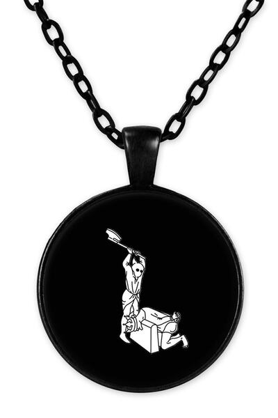 herotasarım قلادة الجلاد بسلسلة سوداء - Bll3533