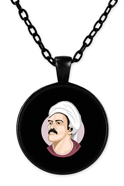 herotasarım قلادة يونس إمري بسلسلة سوداء - Bll934