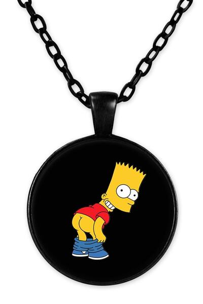 herotasarım قلادة سيمبسون سلسلة سوداء Bll3162