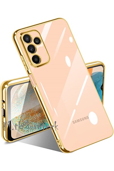m.tk moveteck Samsung Galaxy A34 Kılıf Tam Kamera Korumalı Metalik Parlak Ren...