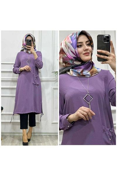 azzebutik 8260 Butterfly Tunic K25 Lilac