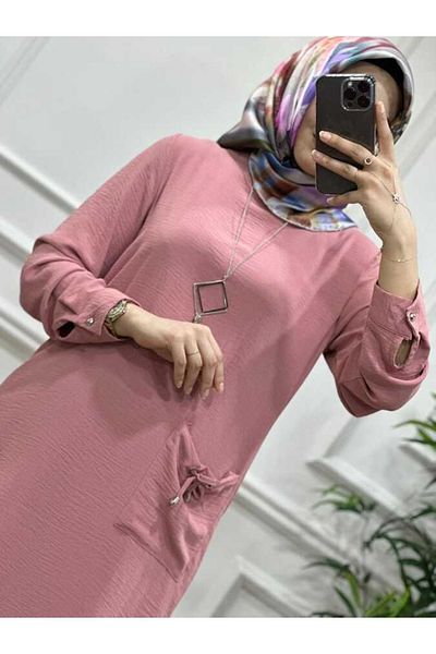 azzebutik 8260 Butterfly Tunic K25 Dried Rose