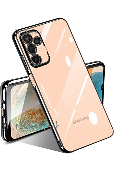 m.tk moveteck Samsung Galaxy A34 Kılıf Tam Kamera Korumalı Metalik Parlak Ren...