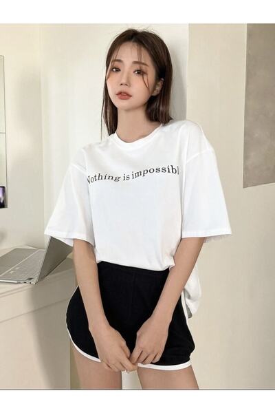 BYMEER Set de tricou cu pantaloni scurți cu dungi elastice pentru femei, de s...