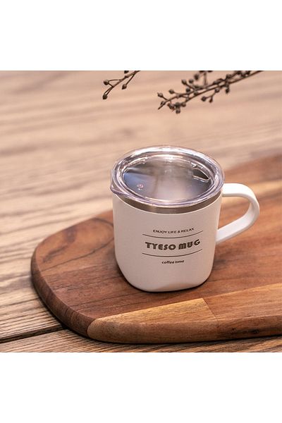 Tyeso Cubic Mug 300ml with Vacuum Stainless Steel Thermal Lid