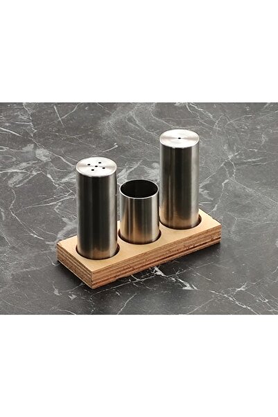 KT HOME مجموعة أدوات المطبخ المصنوعة من الفولاذ المقاوم للصدأ - حامل خشبي ثلا...