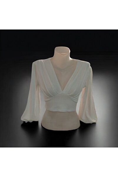 Gümüş Fashion Crop Tshirt