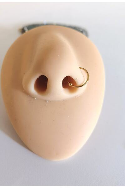 Bylin Cerrahi Çelik Top Stopperlı Ince Halka Hızma /piercing-halka 8mm-kalınlığı 0,8mm-top Çapı 2mm-1adet
