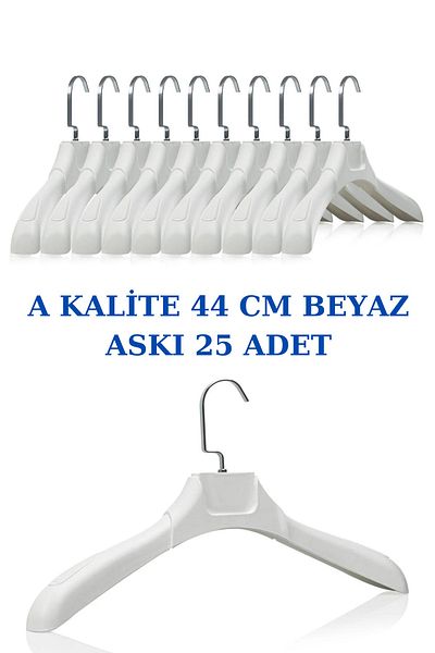 Manken İstanbul 25 броя мека бяла пластмасова закачалка за дрехи от ABS, закачалка за якета и дрехи, закачалка за ризи