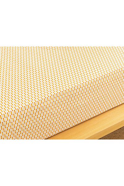 English Home Diamond Stripe Easy-Iron Single Sheet 160x240 Cm Yellow
