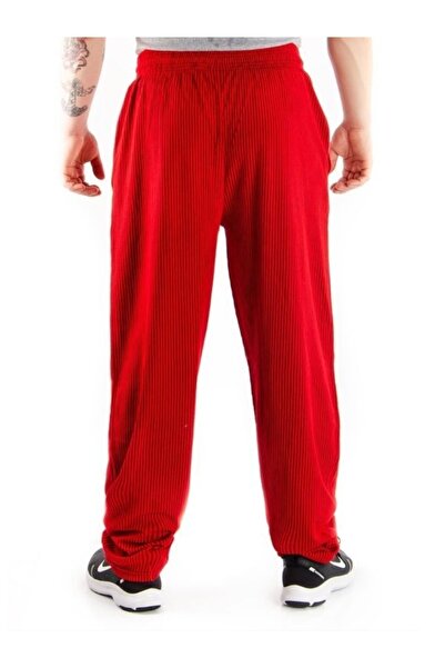 Full power Gym Alt Spor Eşofman Kırmızı (ÇİZGİLİ)