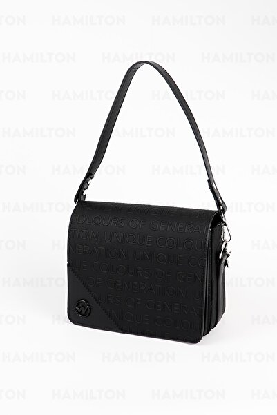 HAMILTON Original Women's Adjustable Cross Strap Leather Textured Detailed Covered Stylish Shoulder and Hand Bag