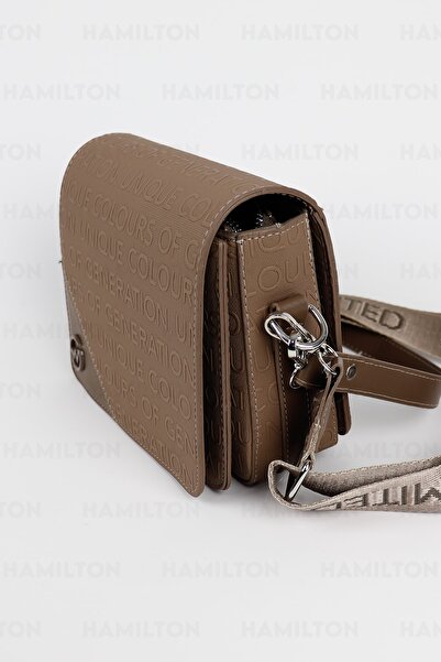HAMILTON Original Women's Adjustable Cross Strap Leather Textured Detailed Covered Stylish Shoulder and Hand Bag