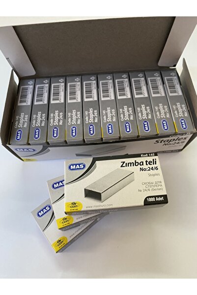 Mas 24/6 Zımba Teli Kod:145 10 Adet 1 Kutu