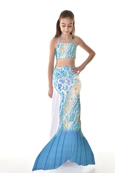 Rs Ramuni Set Costum Sirena 3 Piese Albastru