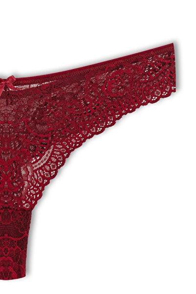 HNX Bordo Dantelli String Tanga Külot