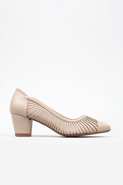 Adım Adım Women's Beige Color 6 Cm Heeled Shoes