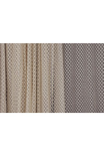 AKÇA TEKSTİL Baklava Model Mink Color Single Wing Ready-made Planted Pleated Background Curtain 300*260 Cm
