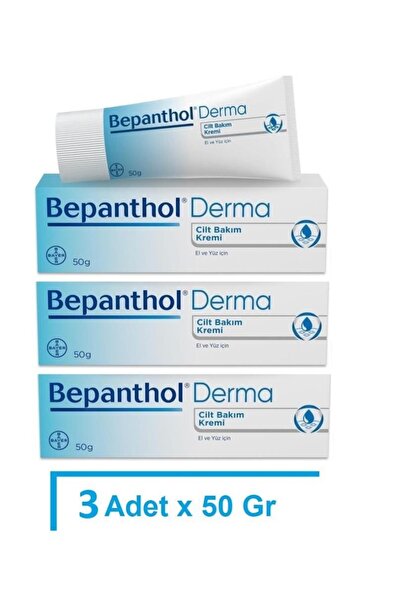 Bepanthol Derma Cilt Bakım Kremi El Ve Yüz Için 50 Gr - 3 Adet