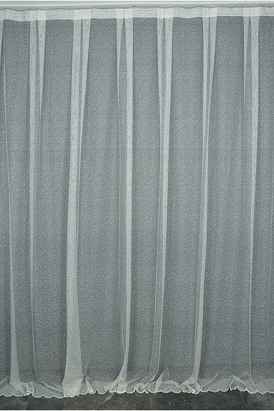 AKÇA TEKSTİL Brs Raschel Model Cream Color Single Wing Ready-made Planted Pleated Background Curtain 300*260 Cm