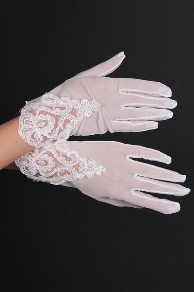 Hayalperest boncuk White Lace Short Bridal Gloves Bridal Gloves for Special Day and Invitations