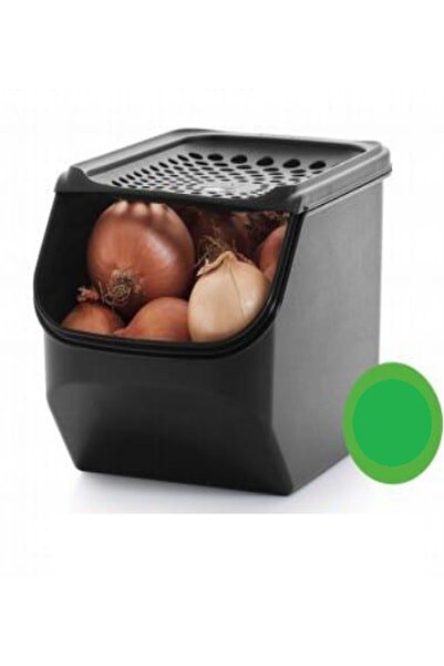 Tupperware حاوية تخزين الثوم والبصل 3 لتر باللون الأسود