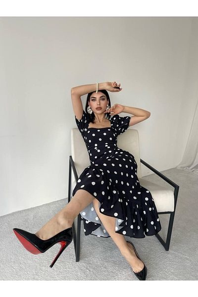 conconmoda Rochie midi Eliza cu buline -6729