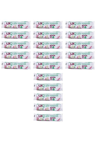 LİXOBAG Large Size Garbage Bag 55x60 Cm 10 Rolls x 20 Pack = 200 Pieces Blue