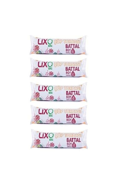 LİXOBAG King Size Garbage Bag 75x90 Cm 10 Pieces Roll (5 Packs) Blue