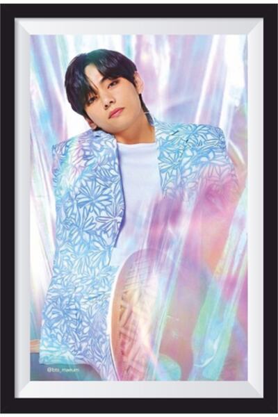 Hayat Poster ملصق خشبي بمظهر إطار K-pop Bts-3