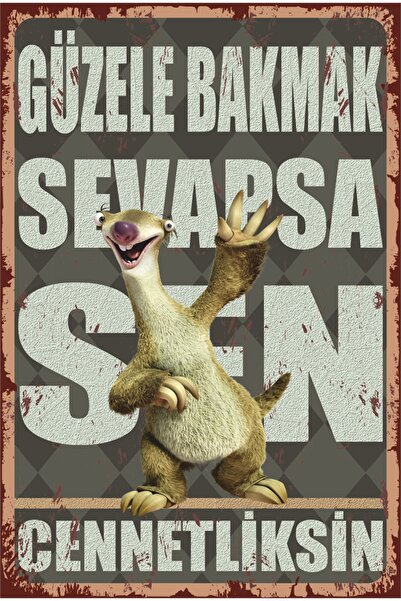 Hayat Poster Güzele Bakmak Sevapsa Sen Cennetliksin Komik Duvar Yazıları Retr...